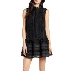 BB Dakota Black Sleeveless Lace Dress